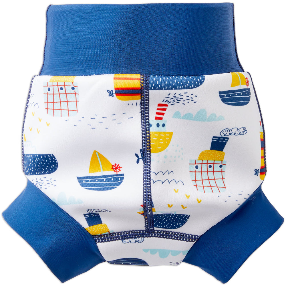 Baby swim diaper in boats print back